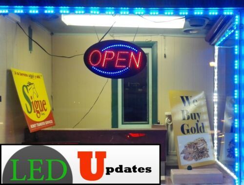 20ft LEDUPDATES BLUE STOREFRONT LED LIGHT 5050 + UL Listed 12V Power Supply