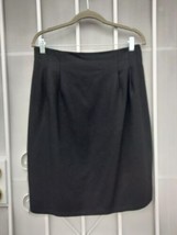 Vintage Briggs New York ~ Sz 14 Black Pencil Skirt 100% Wool Usa ~ Ships Free - £17.29 GBP