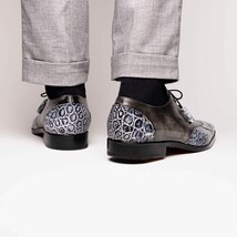 Anzio Genuine Alligator & Calfskin Dress Derby's Shoes Newspaper image 7