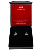 Wine Collector Aunt Earrings Birthday Gifts - Turtle Ear Rings Jewelry Present  - £39.92 GBP