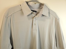 Callaway Polo Shirt Mens Medium Gray Short Sleeve Collared Logo Slit Pullover - £15.07 GBP