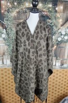 WoolRich Wrap/Shawl One Size Animal Print Fringes Brown - $24.75