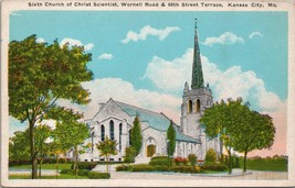 Sixth Church of Christ Scientist Kansas City MO Postcard PC570 - £3.97 GBP