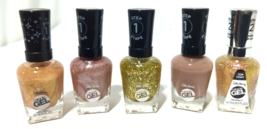 Lot 5 x Sally Hansen Miracle Gel Nail Polish Moonlit Top Coat Mocha Me Crazy ++ - $22.50