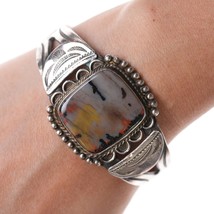 7&quot; 1940&#39;s Navajo Sterling and Agate bracelet with matching size 6.75 ring - £470.86 GBP