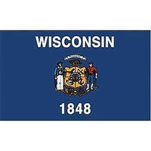 Wisconsin Polyester Us State Flag 3 X 5 Feet - £5.72 GBP