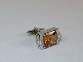 Men J.Valintin Cufflinks With Bold Stones Plated Gold Vito Rofolo V45-1 image 2