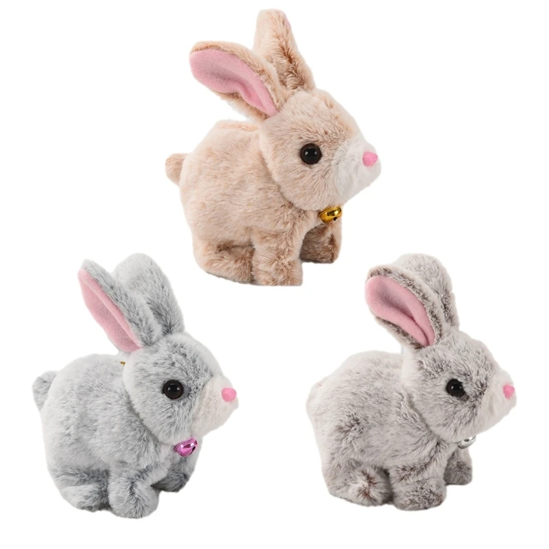 Simulation Plush Rabbit Toy for Baby Learn to Crawl Rabbit Interactive - £10.22 GBP