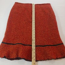 Firuze San Francisco Women's Back Zipper Orange Skirt Size 12 Made In USA image 11