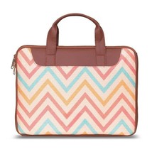 Wave Printed Women&#39;s Jute Handcrafted Vegan Leather Multicolor L Zipper ... - $49.00