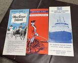 3 Pamphlets On Mackinaw Island And Surrounding Area - $5.94