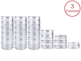 18 Pieces 10G/10Ml Acrylic Stackable Clear Round Container Jar With Scre... - £15.65 GBP