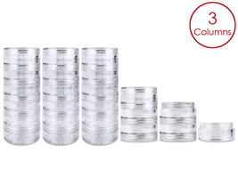 18 Pieces 10G/10Ml Acrylic Stackable Clear Round Container Jar With Scre... - £15.03 GBP