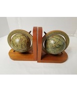 Vintage Old World Map Spinning Rotating Globes Hong Kong Wood - £27.18 GBP