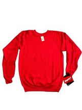 VTG NOS Hanes Red Made in USA Sweatshirt MEDIUM Crewneck NEW with Tags Top - £21.41 GBP