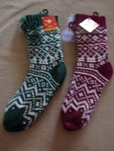 Lot of Two NWT Women’s Holiday Slipper Socks by Joe Boxer  - £11.95 GBP