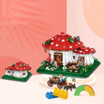 Mushroom House Street View Building Decoration Puzzle Assembly - £100.70 GBP