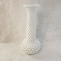 Vintage EO Brody Milk Glass Hobnail Flower Vase 8&quot; White - £12.41 GBP