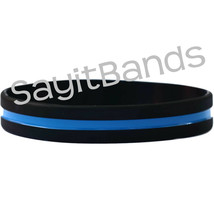 One Thin Blue Line Wristband - Awareness Bracelet - Adult or Child Size - £4.05 GBP