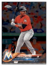 2018 Topps Chrome Starlin Castro  Miami Marlins #141 Baseball card   M32P3_1b - £1.89 GBP