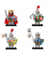 4Pcs Medieval Knight Minifigures King Richard Thomas Grey Thomas Mini Bl... - $16.81 CAD