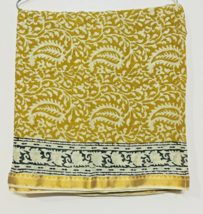 Jari Hand Block Print Scarves Indian Cotton Sarong Handmade Beach Pareo ... - $16.70