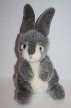 Petals Russ Berrie Easter Bunny Rabbit 11&quot; Gray White Plush Soft Toy 4768 - £28.28 GBP