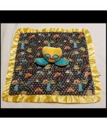 Douglas Baby Owl Lovey Security Blanket Yellow Satin Trim Polka Dot Plus... - $229.24 MXN