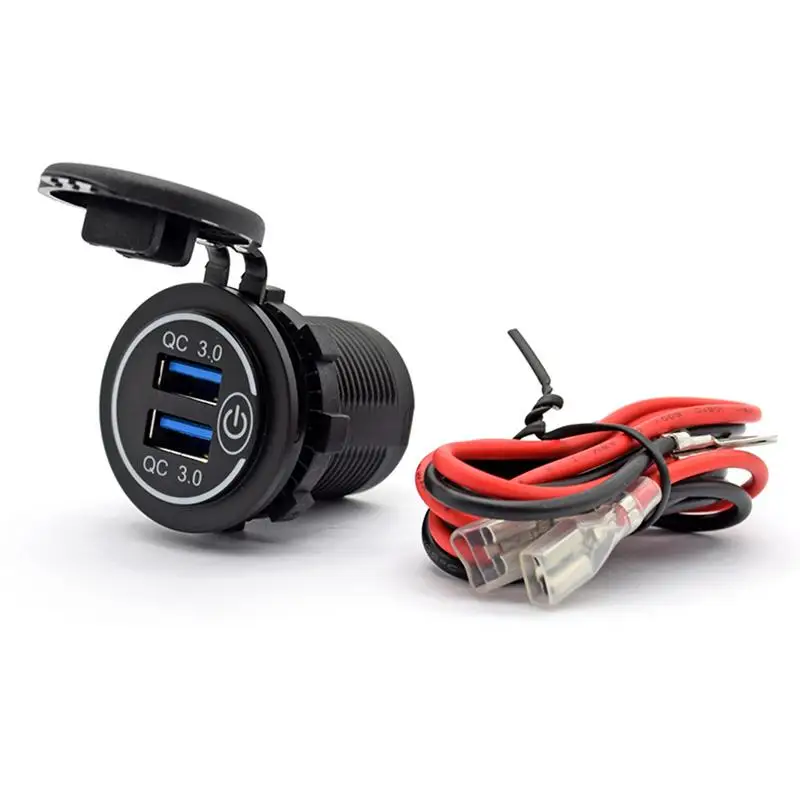 1pcs Quick Charge QC3.0 Dual USB Charger Socket Waterproof ABS 12/24V Po... - $55.07