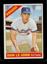 Vintage 1966 Topps Baseball Trading Card #41 Don Le John La Dodgers 3rd Base - £6.71 GBP