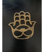 Brass Hamsa Bottle Opener Decorative Hand Shape - $17.81