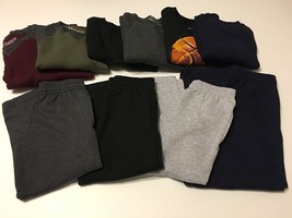 Boys Hanes Sweat Pants Sweat Shirts Kids Size XS S M L XL 2XL Athletic S... - $16.98
