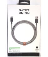 Native Union - 10&#39; USB Type C-to-USB Type A Cable - Zebra NEW - £13.08 GBP