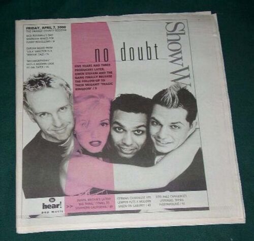 NO DOUBT SHOW NEWSPAPER SUPPLEMENT VINTAGE 2000 - $24.99