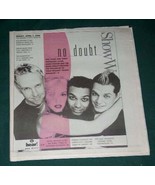 NO DOUBT SHOW NEWSPAPER SUPPLEMENT VINTAGE 2000 - $24.99