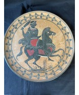 Vintage italian pottery wallplate signed D. Caretta artigianato pugliese - $143.18