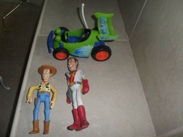 lot of 3 Disney Toy Story Free Wheel  Race Car 8&quot;,Space Woody, cowboy woody - £5.44 GBP