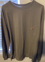 Walls Work Wear Men&#39;s Sz XXL Long Sleeve Green Pocket T Shirt Heavy 100%... - $14.85