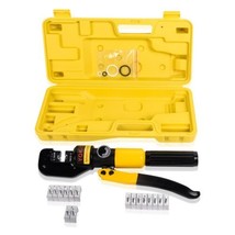 10T Hydraulic Crimping Tool 12-2/0 AWG Battery Cable Crimping Tool 0.43 inch Str - £35.16 GBP