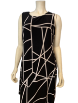 Tommy Hilfiger Black and White Print Knit Sleeveless Pullover Shift Dres... - $14.24