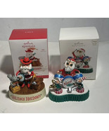 Hallmark Keepsake Magic Ornament Santa Rock Halls + Hoedown Lot 2 Light ... - £19.81 GBP