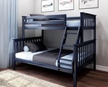 Bunk Bed Twin Over Full Size With Ladder, Solid Wood Platform Bed Frame ... - $810.99