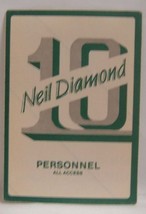 NEIL DIAMOND - VINTAGE OLD ORIGINAL CONCERT TOUR CLOTH BACKSTAGE PASS - £7.86 GBP