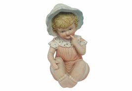 Andrea by Sadek Piano Baby Babies porcelain figurine Japan vtg 6682 Girl Bonnet  - £27.14 GBP