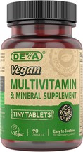 DEVA Tiny Tablets Vegan Multivitamins for Women &amp; Men, Multivitamin with Iron, M - £15.17 GBP