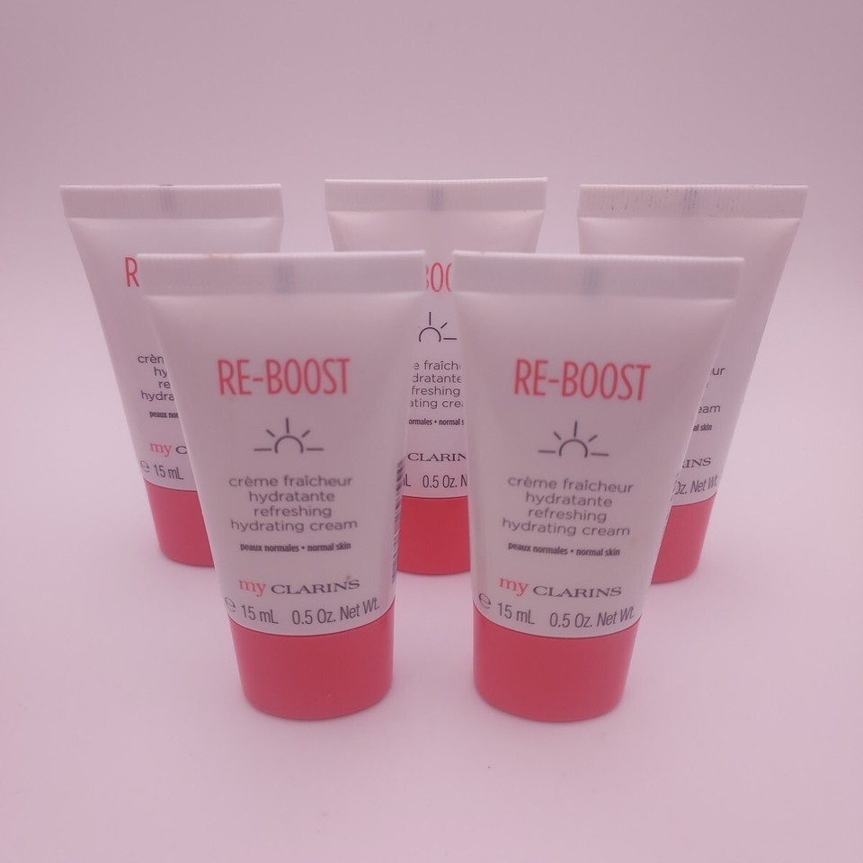 LOT OF 5 Clarins My Clarins RE BOOST Refreshing Hydrating Cream .5oz ea ... - $13.85