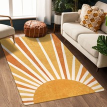 Lahome Boho Sun Print Area Rug - 3&#39; X 5&#39; Small Washable Rug, Rainbow Sun). - £35.10 GBP