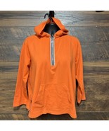 Sag Harbor Hooded Shirt Size 1X Orange Half Zip Up Womens Hoodie - $14.20