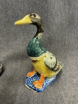 Beautiful Vintage Japan Ceramic Small 6” Standing Duck Colorful - £7.12 GBP