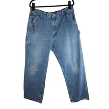 Carhartt Mens Carpenter Jeans Original Dugaree Fit Medium Wash Blue 36X32 - £15.09 GBP